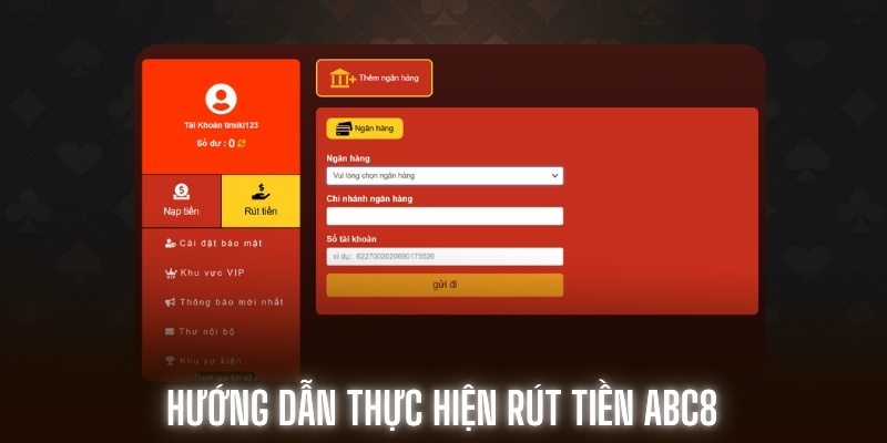 Hướng dẫn rút tiền ABC8